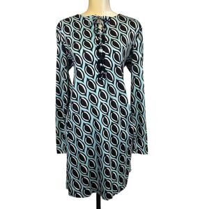 Diane Von Furstenburg 100% Silk Knit Tunic Dress Nana  Size 10